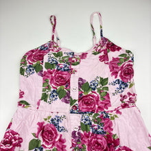Load image into Gallery viewer, Girls Just Jeans, lined floral viscose summer dress, GUC, size 12, L: 69cm