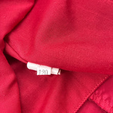Load image into Gallery viewer, Girls lined, red satin &amp; sequin party dress, small mark back hem, FUC, size 6, L: 66cm
