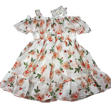 Load image into Gallery viewer, Girls HAPPYKIDZ, cotton lined lightweight floral dress, NEW, size 1, L: 50cm