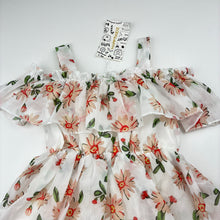 Load image into Gallery viewer, Girls HAPPYKIDZ, cotton lined lightweight floral dress, NEW, size 1, L: 50cm