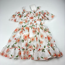 Load image into Gallery viewer, Girls HAPPYKIDZ, cotton lined lightweight floral dress, NEW, size 1, L: 50cm