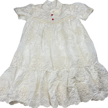 Load image into Gallery viewer, Girls BLUE PAPA, lined floral embroidered dress, EUC, size 8, L: 65cm