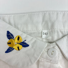 Load image into Gallery viewer, Girls embroidered, cotton &amp; tulle shirt dress, EUC, size 10, L: 67cm