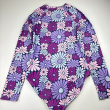 Load image into Gallery viewer, Girls Target, floral long sleeve swim one-piece, pilling, FUC, size 12,  