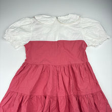Load image into Gallery viewer, Girls JIN SAN SHU, pink &amp; white cotton dress, EUC, size 8, L: 65cm