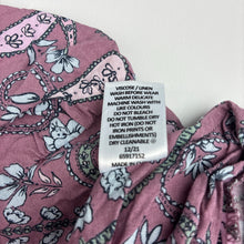 Load image into Gallery viewer, Girls Target, paisley print viscose / linen long sleeve dress, EUC, size 12, L: 79cm
