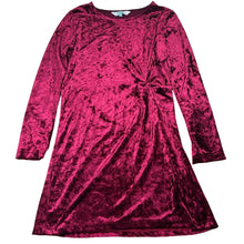 Load image into Gallery viewer, Girls Tilii, crushed velour twist front long sleeve dress, EUC, size 10, L: 69cm