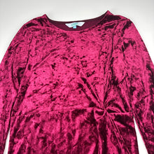 Load image into Gallery viewer, Girls Tilii, crushed velour twist front long sleeve dress, EUC, size 10, L: 69cm