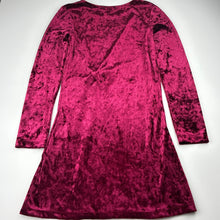 Load image into Gallery viewer, Girls Tilii, crushed velour twist front long sleeve dress, EUC, size 10, L: 69cm