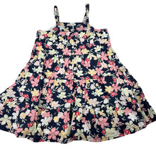 Load image into Gallery viewer, Girls Anko, lined floral cotton summer dress, GUC, size 4, L: 54cm