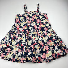 Load image into Gallery viewer, Girls Anko, lined floral cotton summer dress, GUC, size 4, L: 54cm