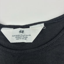 Load image into Gallery viewer, Girls H&amp;M, grey cotton summer dress, EUC, size 7-8, L: 60cm