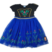 Load image into Gallery viewer, Girls Disney, Frozen, Anna dress / costume **small holes front tulle**, no size, armpit to armpit: 27cm, FUC, size 4-5, L: 57cm