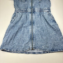 Load image into Gallery viewer, Girls Anko, zip up denim shirt dress, light marks, FUC, size 16, L: 77cm