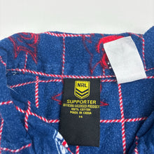 Load image into Gallery viewer, Unisex NRL Supporter, Roosters flannel cotton pyjama top, *wash fade*, FUC, size 14,  