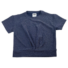 Load image into Gallery viewer, Girls Lily &amp; Dan, navy metallic stripe top, EUC, size 8,  