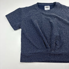 Load image into Gallery viewer, Girls Lily &amp; Dan, navy metallic stripe top, EUC, size 8,  