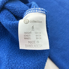 Load image into Gallery viewer, Unisex B Collection, blue fleece lined sweater / jumper, GUC, size 6,  