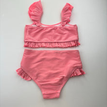 Load image into Gallery viewer, Girls Cotton On, pink &amp; silver stripe swim set, EUC, size 8,  