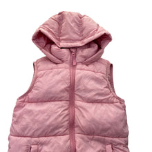 Load image into Gallery viewer, Girls Cotton On, pink hooded puffer vest / jacket, FUC, size 5-6,  