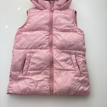 Load image into Gallery viewer, Girls Cotton On, pink hooded puffer vest / jacket, FUC, size 5-6,  