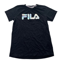 Load image into Gallery viewer, Girls FILA, black cotton tee / top, EUC, size 12,  