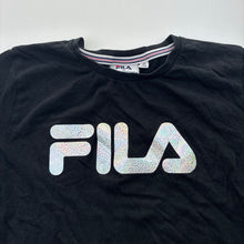Load image into Gallery viewer, Girls FILA, black cotton tee / top, EUC, size 12,  