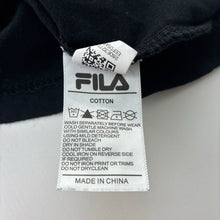 Load image into Gallery viewer, Girls FILA, black cotton tee / top, EUC, size 12,  