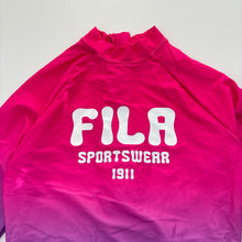 Load image into Gallery viewer, Girls FILA, long sleeve swim one-piece, light mark front right, FUC, size 12,  