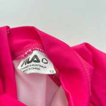 Load image into Gallery viewer, Girls FILA, long sleeve swim one-piece, light mark front right, FUC, size 12,  