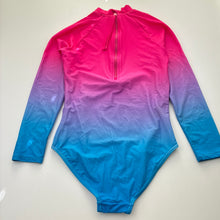 Load image into Gallery viewer, Girls FILA, long sleeve swim one-piece, light mark front right, FUC, size 12,  