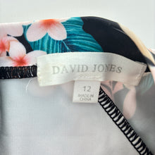 Load image into Gallery viewer, Girls David Jones, floral long sleeve cut-out swim one-piece, GUC, size 12,  
