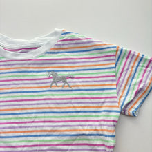 Load image into Gallery viewer, Girls Cotton On, cotton tee / top, embroidered unicorn, GUC, size 5,  