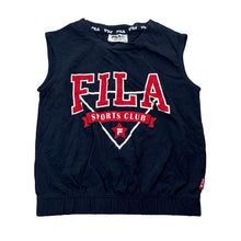 Load image into Gallery viewer, Girls FILA, navy cotton sleeveless top, EUC, size 8,  