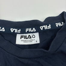 Load image into Gallery viewer, Girls FILA, navy cotton sleeveless top, EUC, size 8,  
