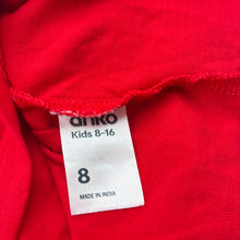 Load image into Gallery viewer, Girls Anko, red cotton Christmas tee / top, EUC, size 8,  
