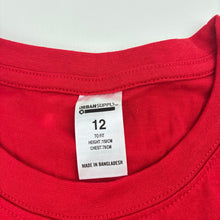 Load image into Gallery viewer, Boys Urban Supply, red cotton tee / top, EUC, size 12,  