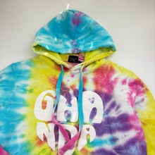 Load image into Gallery viewer, Girls GHANDA, tie dyed fleece lined hoodie sweater, GUC, size 10-11,  