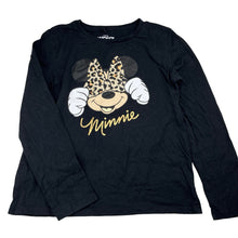 Load image into Gallery viewer, Girls Disney, Minnie Mouse black cotton long sleeve tee / top, GUC, size 12,  