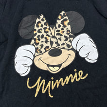 Load image into Gallery viewer, Girls Disney, Minnie Mouse black cotton long sleeve tee / top, GUC, size 12,  