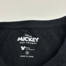 Load image into Gallery viewer, Girls Disney, Minnie Mouse black cotton long sleeve tee / top, GUC, size 12,  