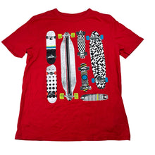 Load image into Gallery viewer, Boys GAP, red cotton tee / top, skateboards, GUC, size 8-9,  
