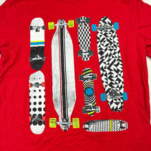 Load image into Gallery viewer, Boys GAP, red cotton tee / top, skateboards, GUC, size 8-9,  