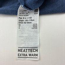 Load image into Gallery viewer, Unisex Uniqlo, HEATTECH extra warm long sleeve tee / top, GUC, size 3-4,  