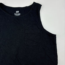 Load image into Gallery viewer, Unisex H&amp;M, black cotton singlet / tank top, EUC, size 5-6,  