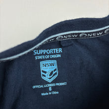 Load image into Gallery viewer, Unisex NSWRL, State of Origin Blues cotton long sleeve tee / top, mark back right sleeve, FUC, size 8,  