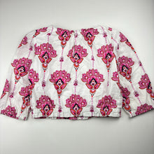 Load image into Gallery viewer, Girls Country Road, lined cotton 3/4 sleeve top, GUC, size 8,  