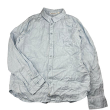 Load image into Gallery viewer, Boys Country Road, light blue linen long sleeve shirt, EUC, size 14,  