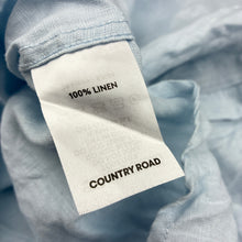 Load image into Gallery viewer, Boys Country Road, light blue linen long sleeve shirt, EUC, size 14,  
