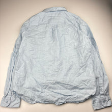 Load image into Gallery viewer, Boys Country Road, light blue linen long sleeve shirt, EUC, size 14,  